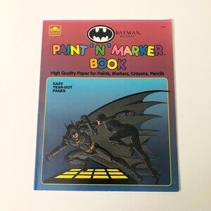 Vintage 1992 Batman Returns Paint N Marker Coloring Golden Book